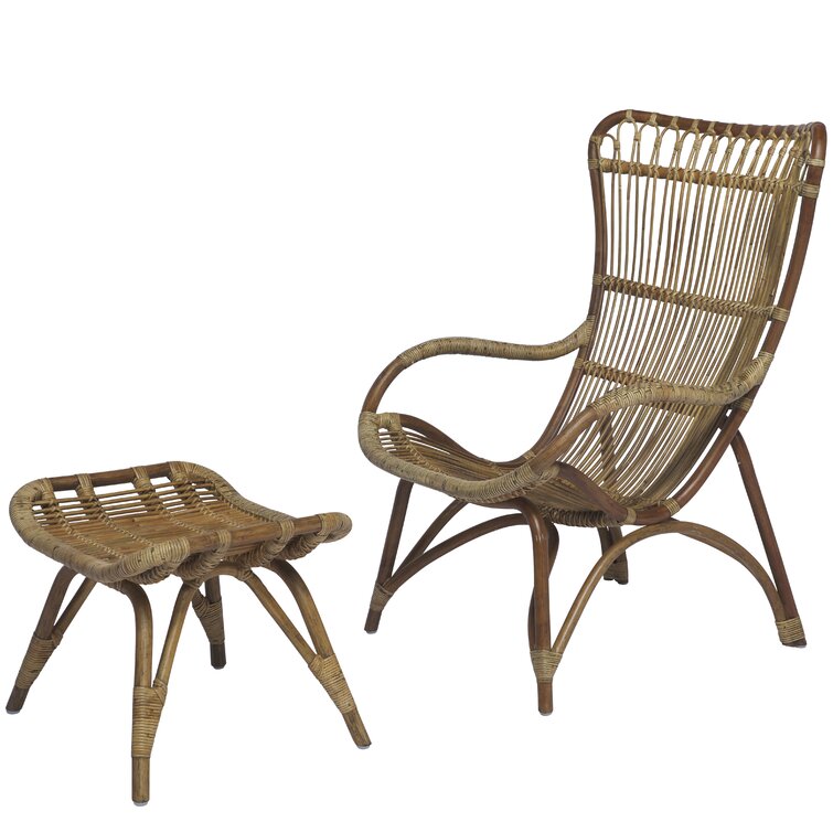 Sika Design Monet Highback Rattan Lounge Chair and Footstool | Wayfair